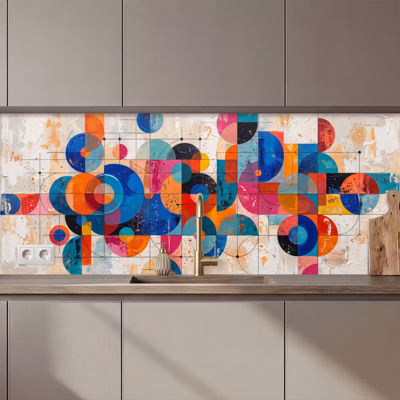 Kitchen splashback - Art - Geometric - Abstract - Colorful — 1