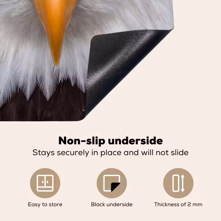 Induction hob cover - American - Bald Eagle - Portrait - Yellow — 5