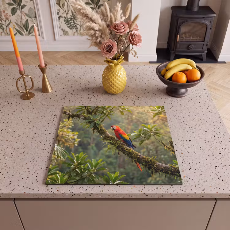 Induction hob cover - Ara - Jungle - Red — 3