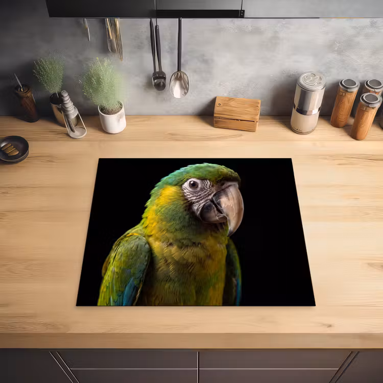 Induction hob cover - Macaw - Portrait - Green — 2