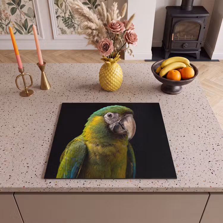 Induction hob cover - Macaw - Portrait - Green — 3
