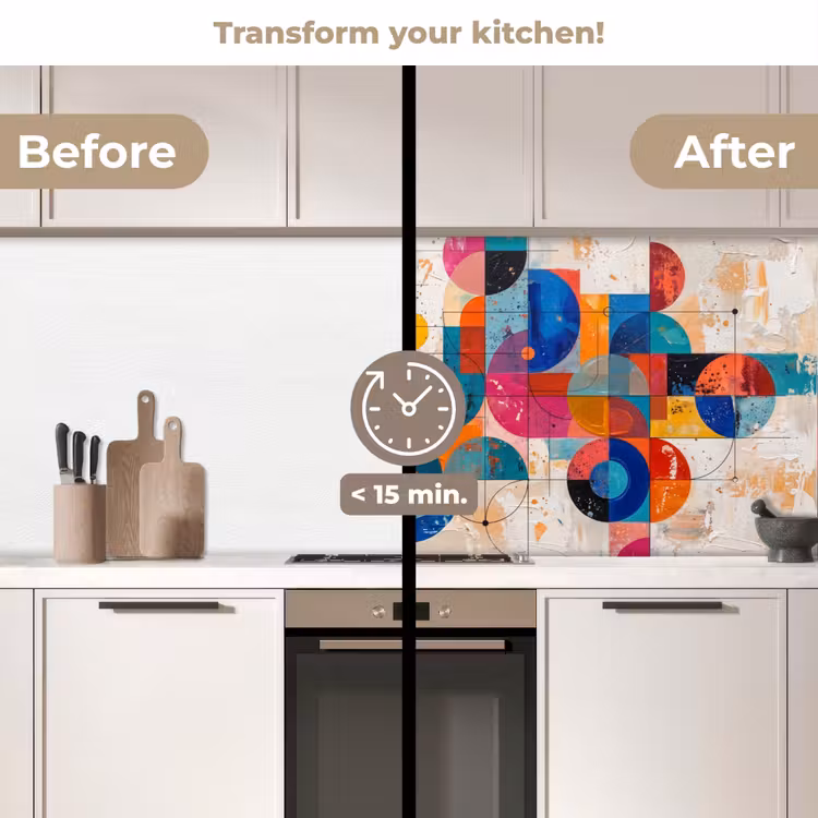 Kitchen splashback - Art - Geometric - Abstract - Colorful — 3