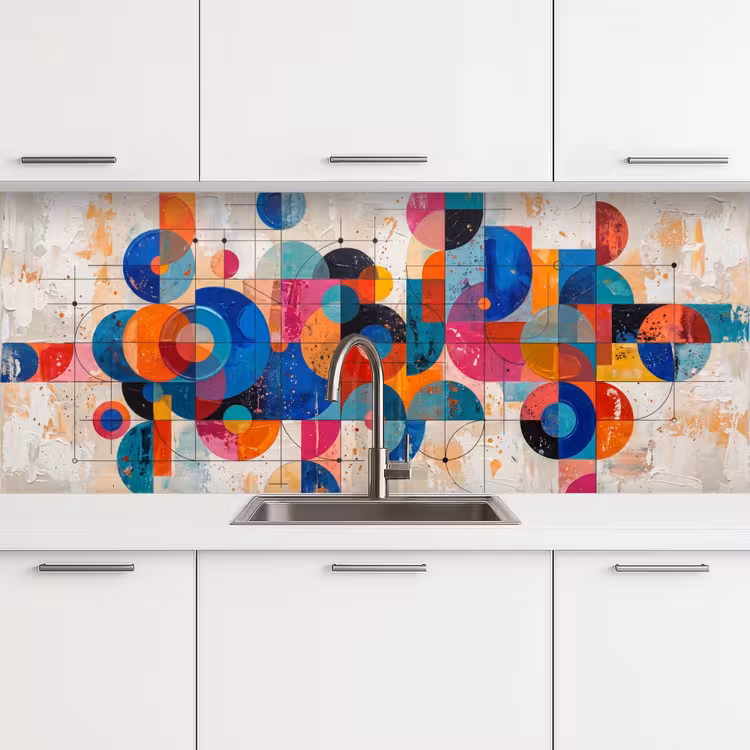 Kitchen splashback - Art - Geometric - Abstract - Colorful — 4