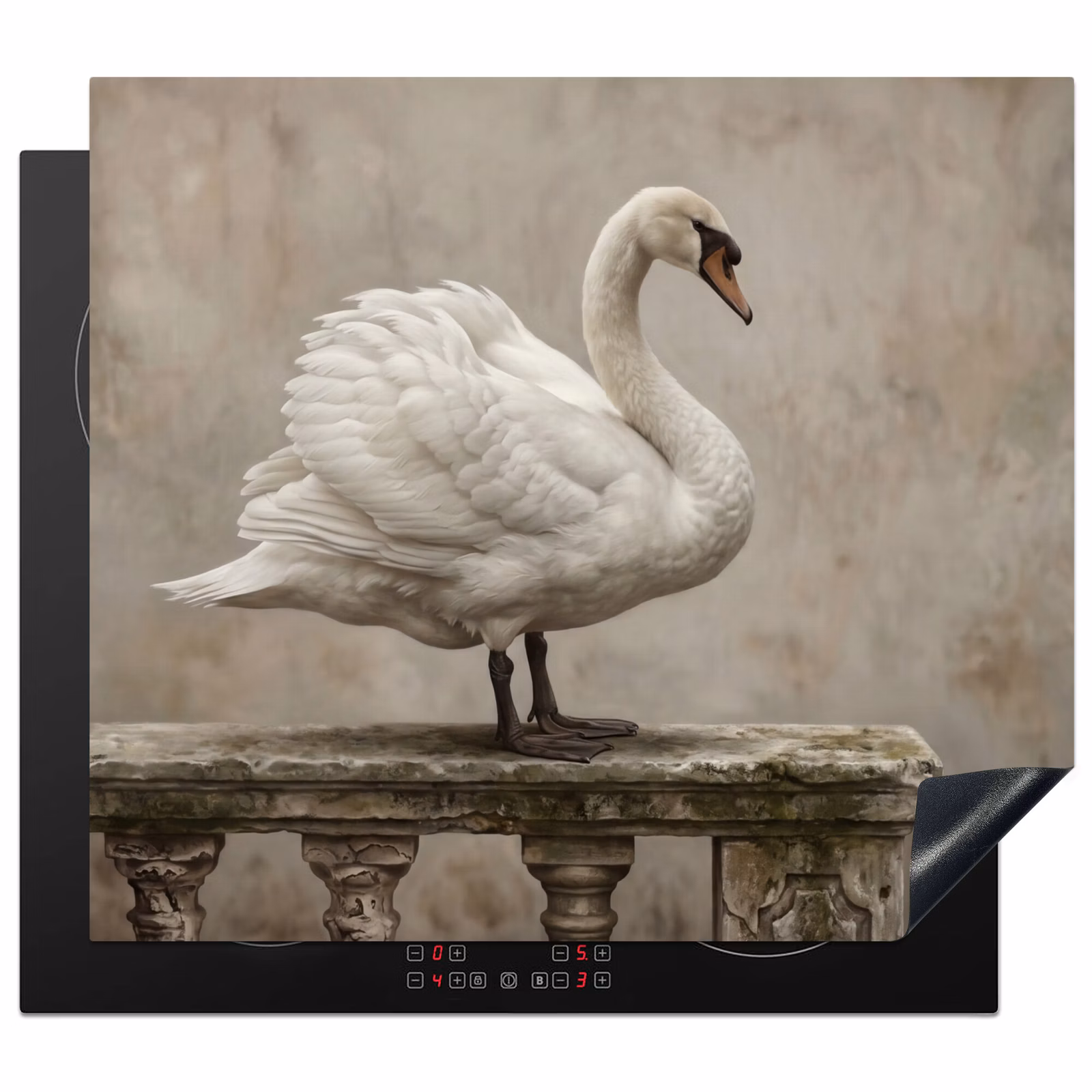 Induction hob cover - Swan - Elegant - Animals - White — 1