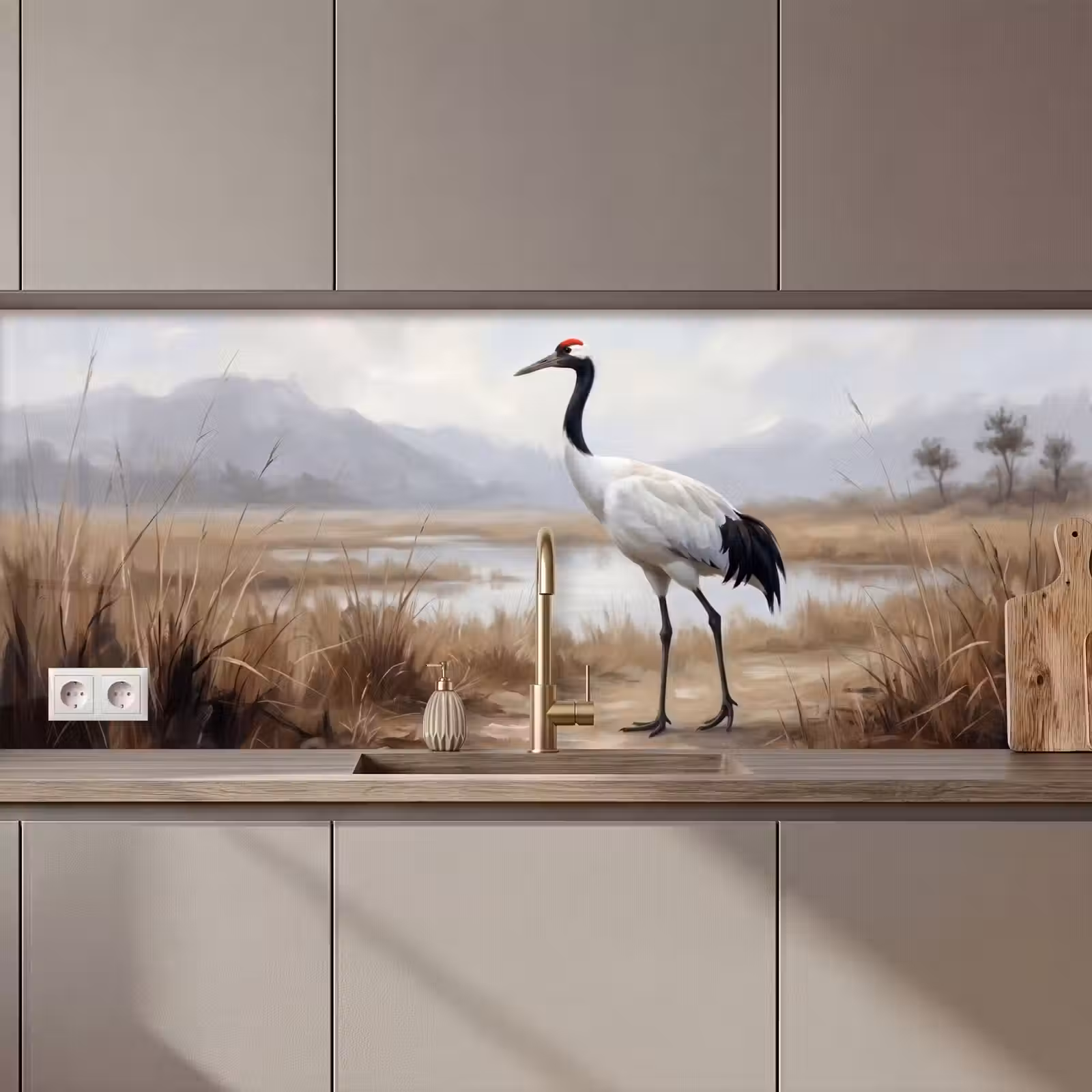 Kitchen splashback - Crane - Nature - Realistic — 1