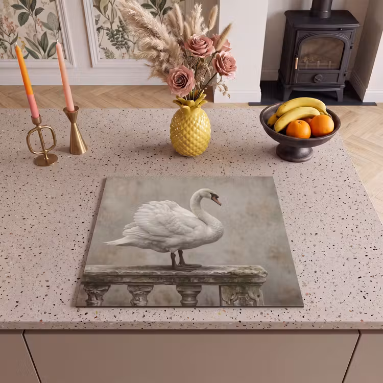 Induction hob cover - Swan - Elegant - Animals - White — 3