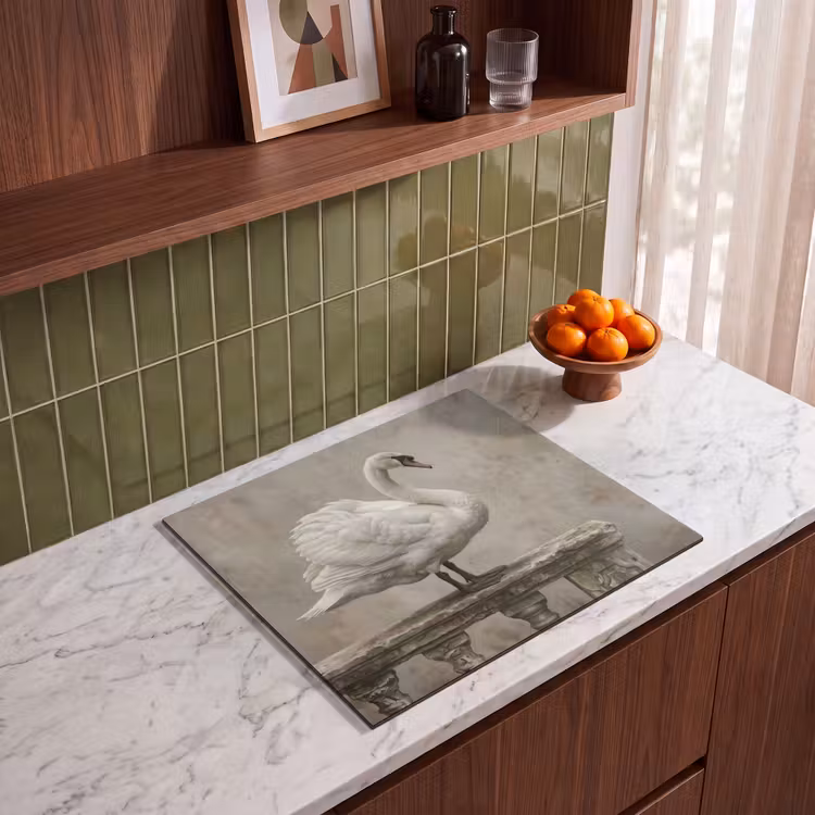 Induction hob cover - Swan - Elegant - Animals - White — 4