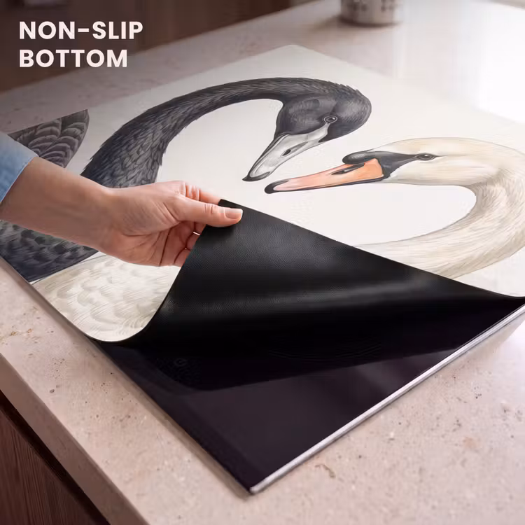 Induction hob cover - Swans - Heart Shape - Animals — 5