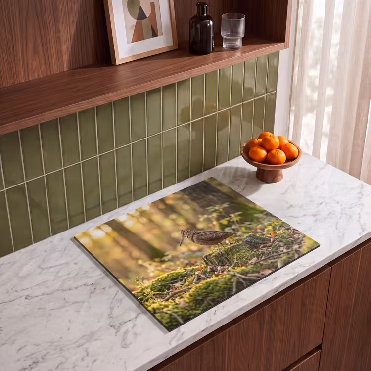 Induction hob cover - Woodcock - Forest - Leaves - Autumn - Camouflaged — 4