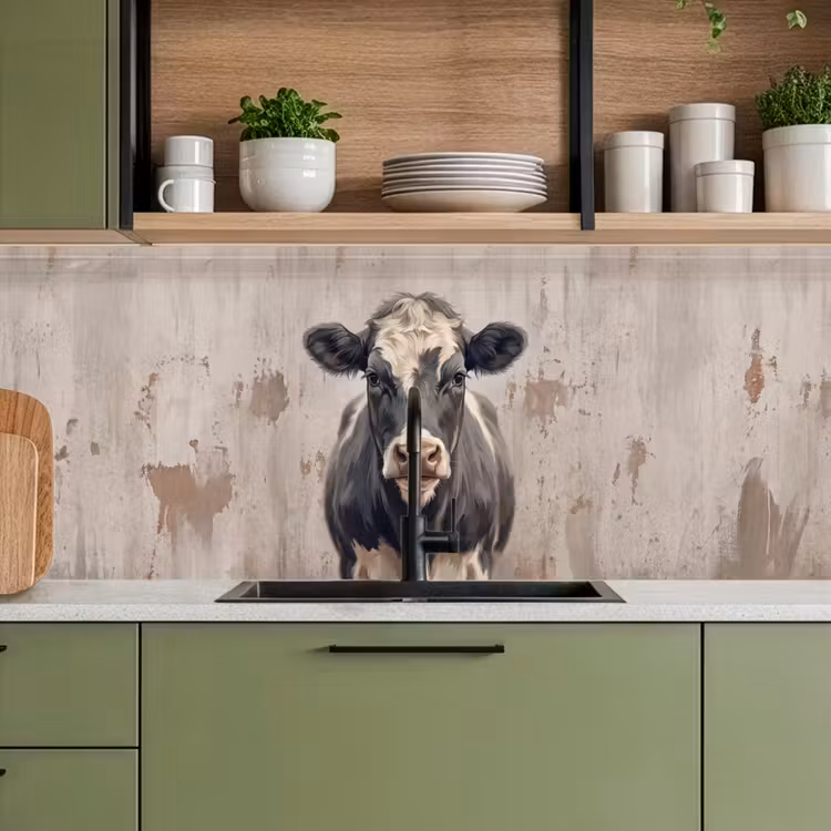 Kitchen splashback - Cow - Portrait - Animals - Modern — 8