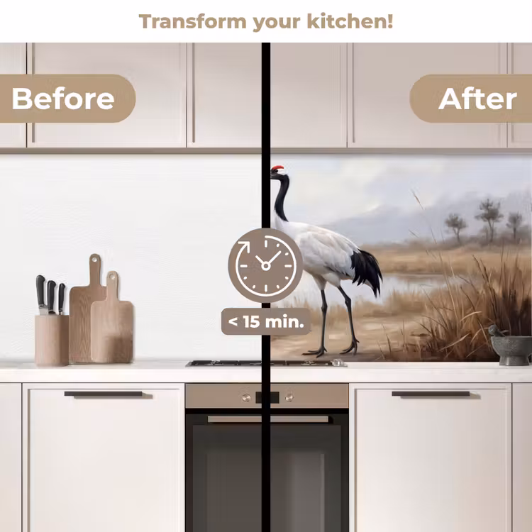 Kitchen splashback - Crane - Nature - Realistic — 3