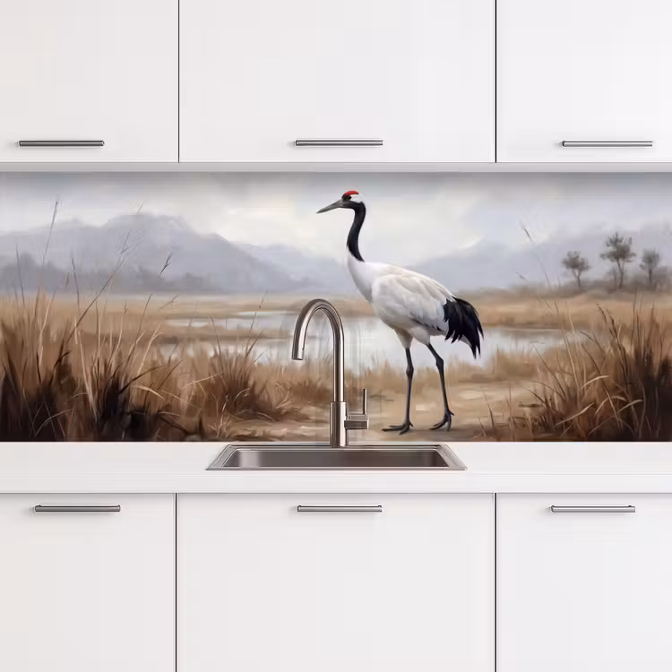 Kitchen splashback - Crane - Nature - Realistic — 4