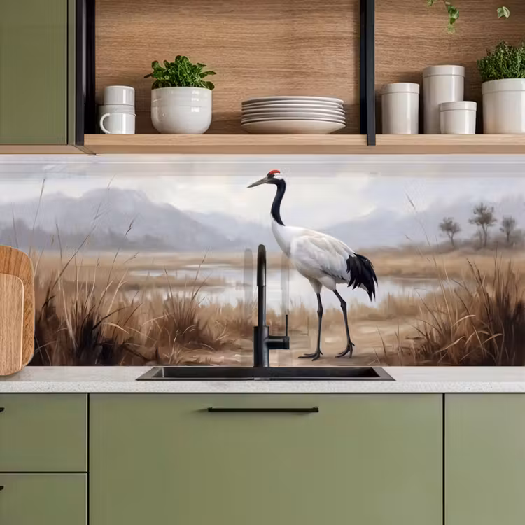 Kitchen splashback - Crane - Nature - Realistic — 8