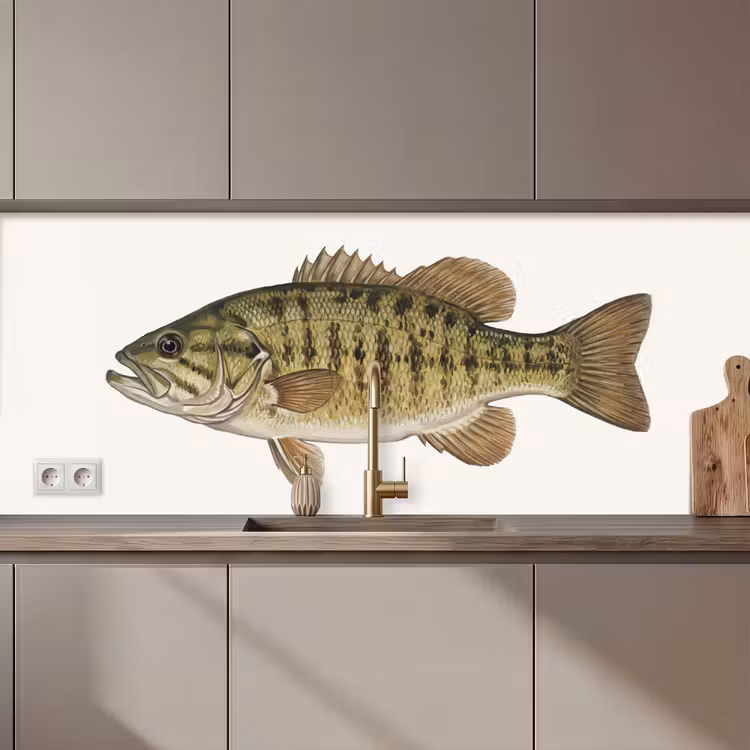 Kitchen splashback - Fish - Nature - Vintage — 1