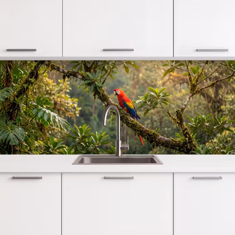 Kitchen splashback - Ara - Jungle - Red — 4