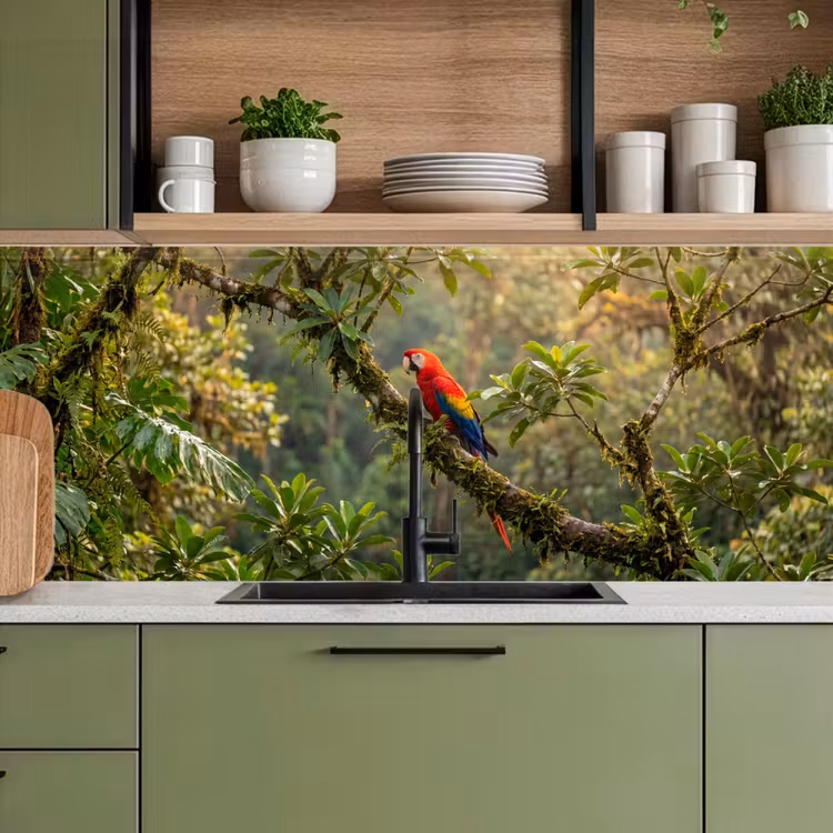 Kitchen splashback - Ara - Jungle - Red — 8