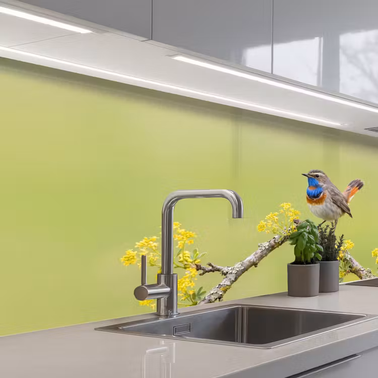 Kitchen splashback - Bird - Branch - Nature - Colorful — 2