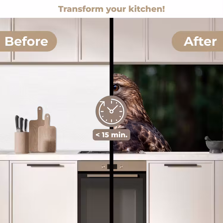 Kitchen splashback - Buzzard - Bird of Prey - Nature - Brown — 3