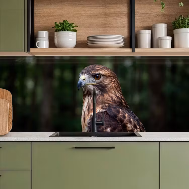 Kitchen splashback - Buzzard - Bird of Prey - Nature - Brown — 8