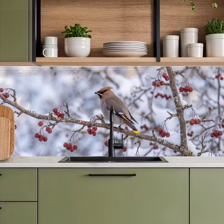 Kitchen splashback - Dormouse - Berries - Winter - Nature — 8