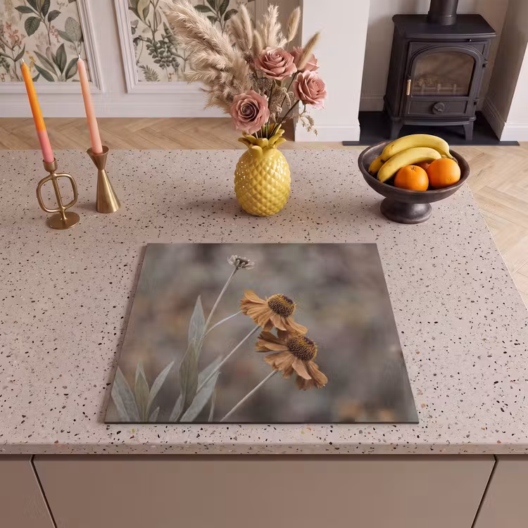 Induction hob cover - Sun hat - Dry flowers - Yellow - Warm — 3