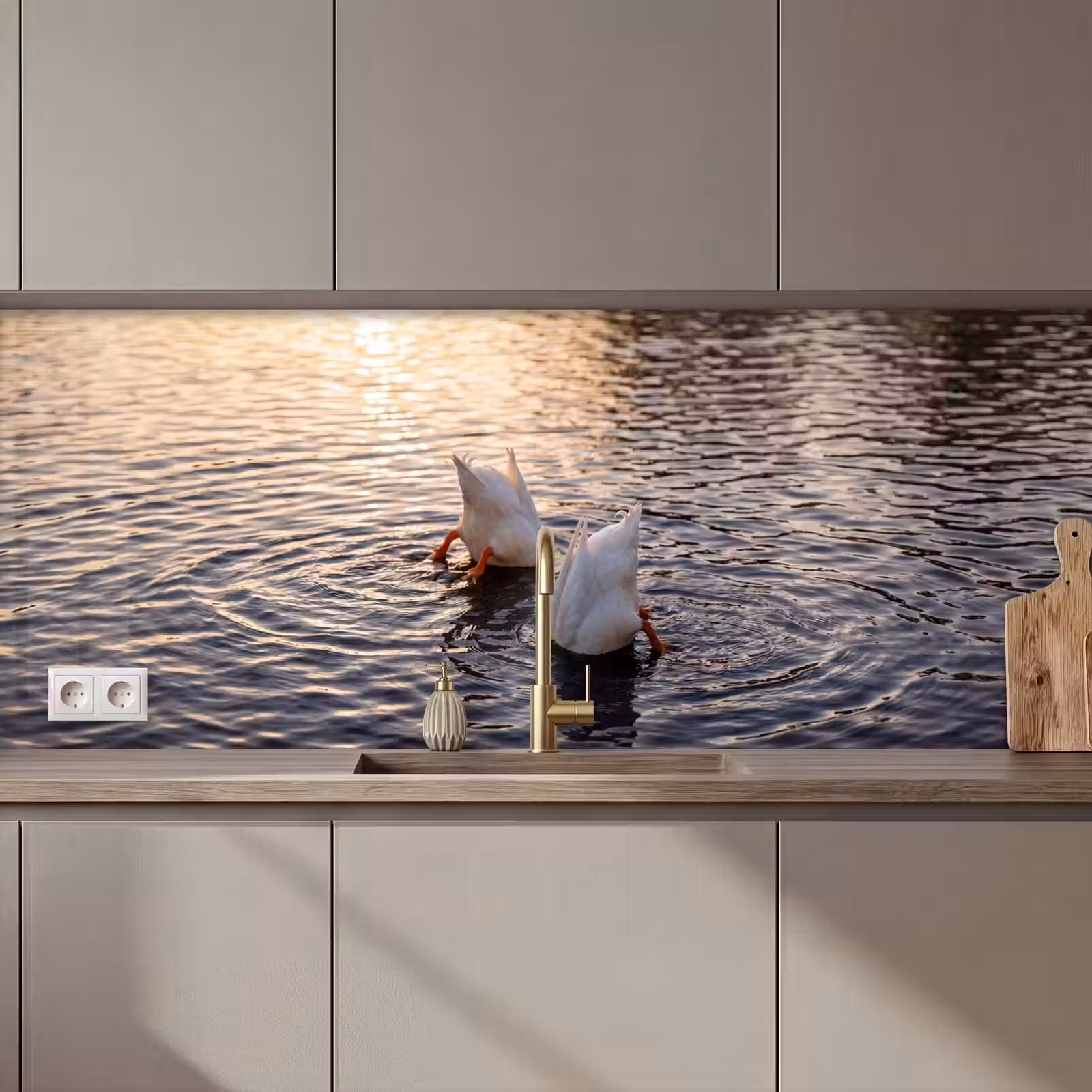 Kitchen splashback - Ducks - Water - Nature — 1