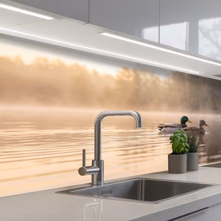 Kitchen splashback - Ducks - Water - Fog - Nature — 2