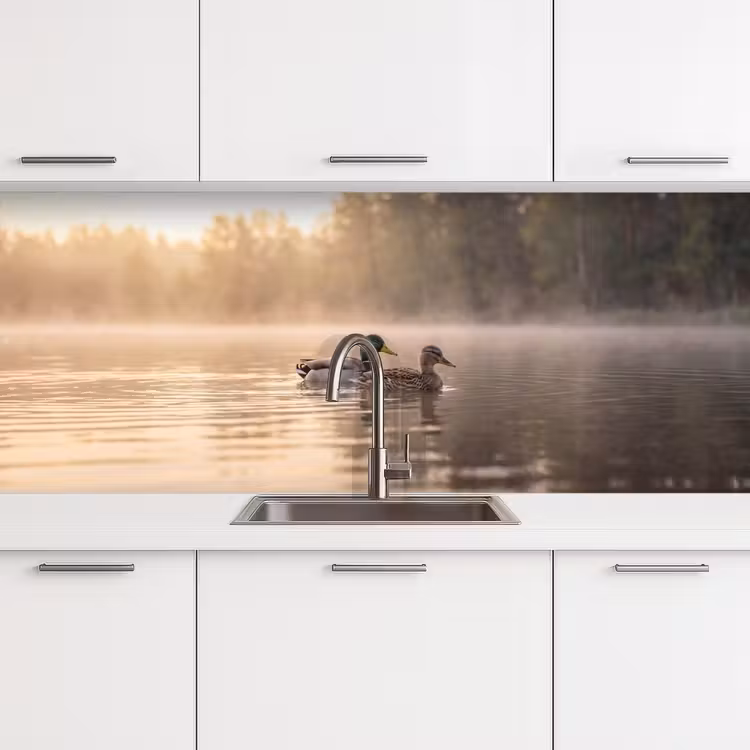Kitchen splashback - Ducks - Water - Fog - Nature — 4
