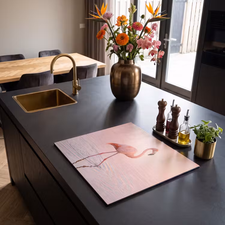 Induction hob cover - Flamingo - Water - Pink — 2
