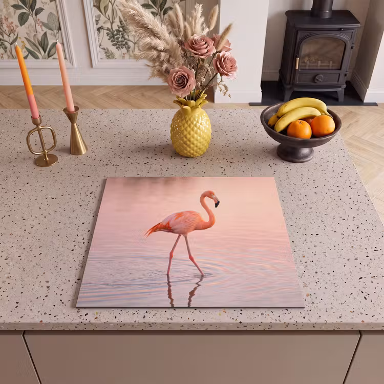 Induction hob cover - Flamingo - Water - Pink — 3