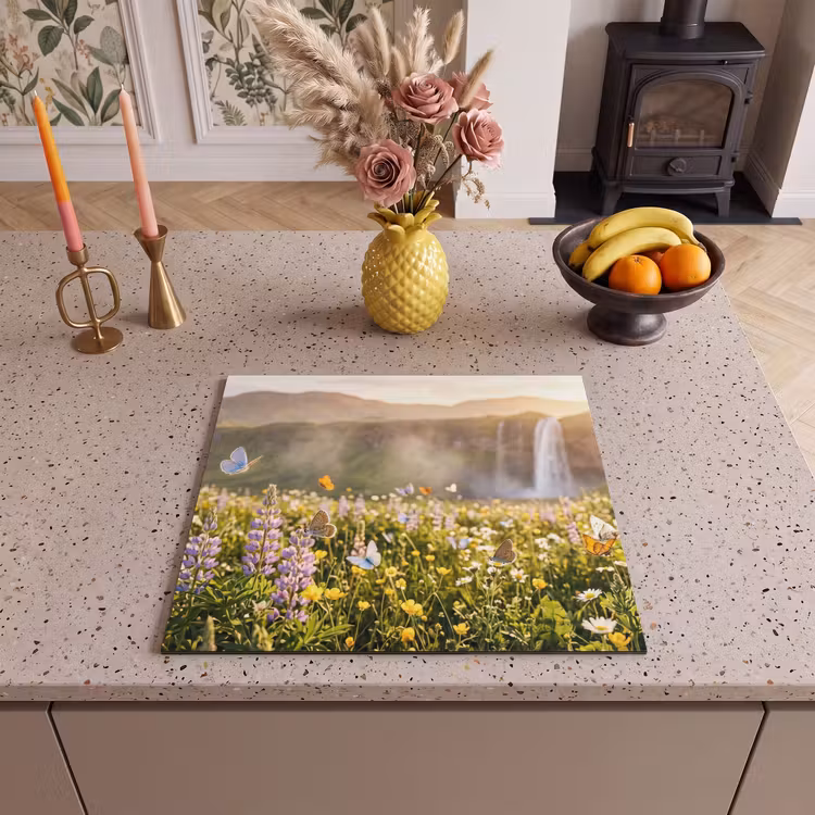 Induction hob cover - Butterflies - Waterfall - Field of flowers — 3