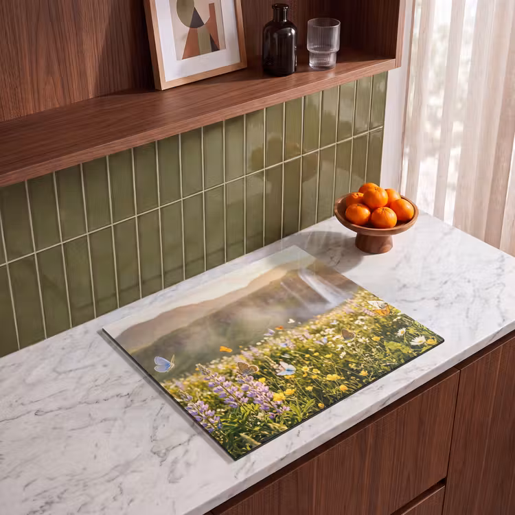 Induction hob cover - Butterflies - Waterfall - Field of flowers — 4