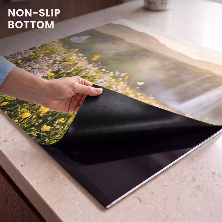 Induction hob cover - Butterflies - Waterfall - Field of flowers — 5