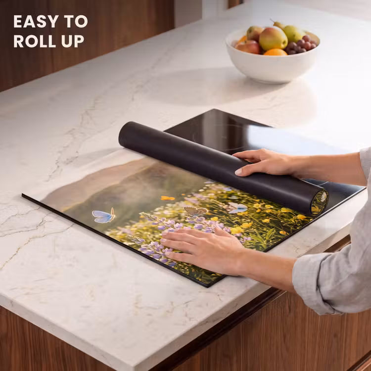 Induction hob cover - Butterflies - Waterfall - Field of flowers — 6