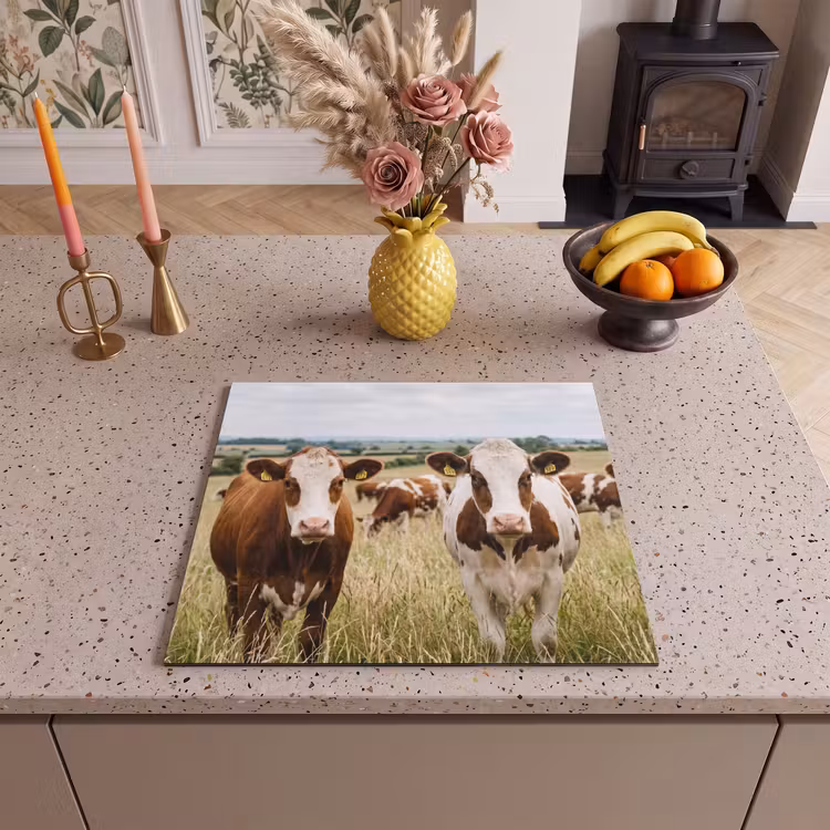 Induction hob cover - Cows - Portrait - Meadow - Farm - Curious — 3