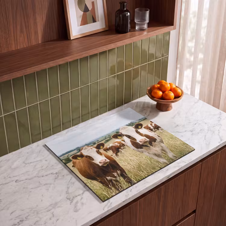 Induction hob cover - Cows - Portrait - Meadow - Farm - Curious — 4