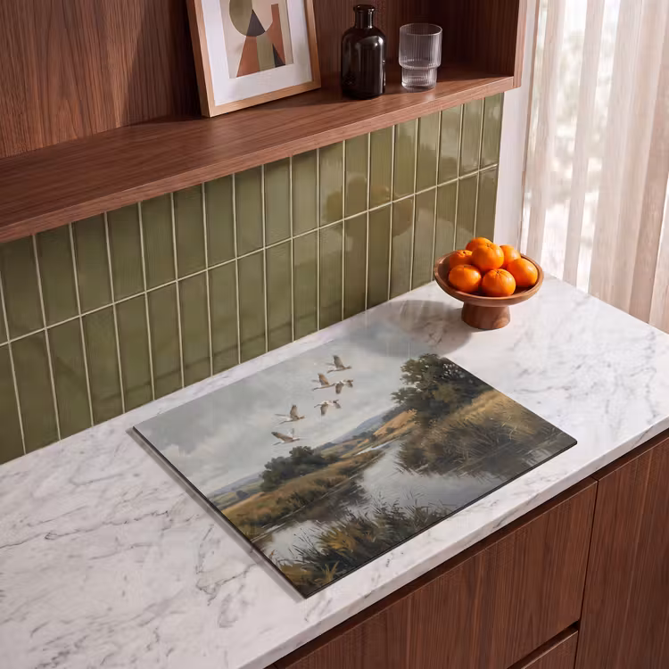 Induction hob cover - Ducks - River - Landscape - Flight - Nostalgic — 4