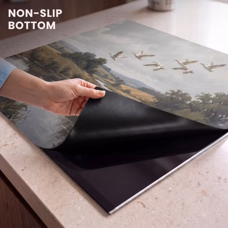 Induction hob cover - Ducks - River - Landscape - Flight - Nostalgic — 5