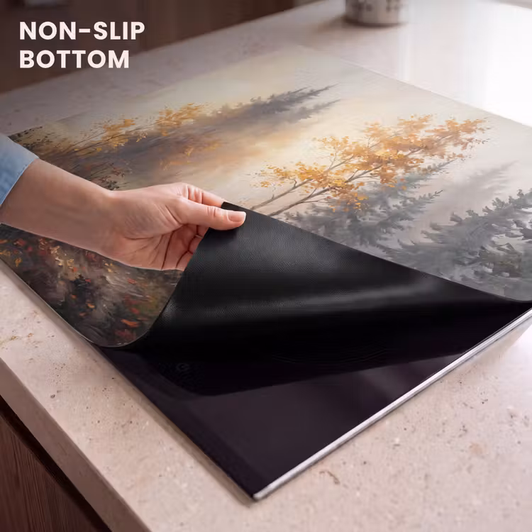 Induction hob cover - Forest path - Autumn leaves - Nature - Picturesque - Orange — 5