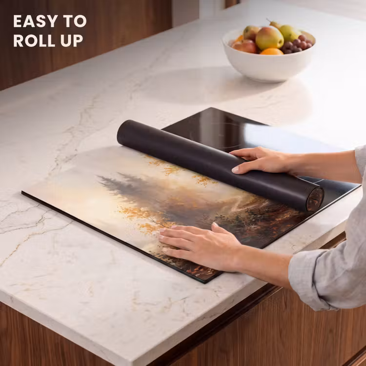 Induction hob cover - Forest path - Autumn leaves - Nature - Picturesque - Orange — 6