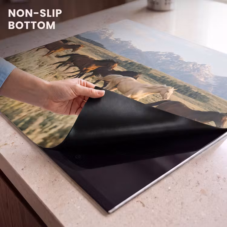 Induction hob cover - Horses - Herd - Mountains - Freedom - Wild — 5