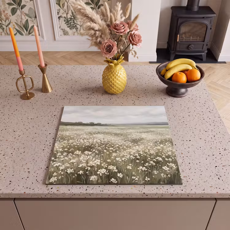 Induction hob cover - Illustration - Landscape - White — 3