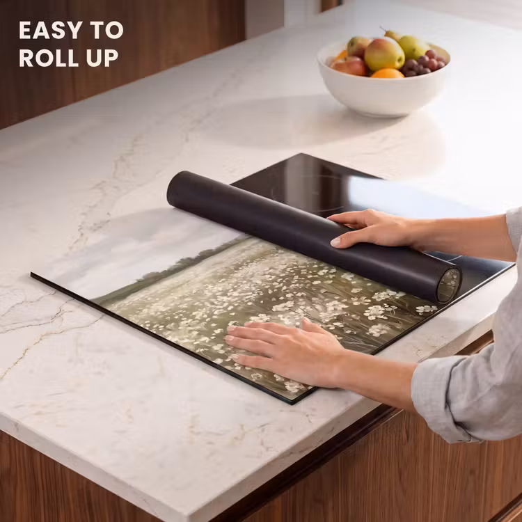 Induction hob cover - Illustration - Landscape - White — 6