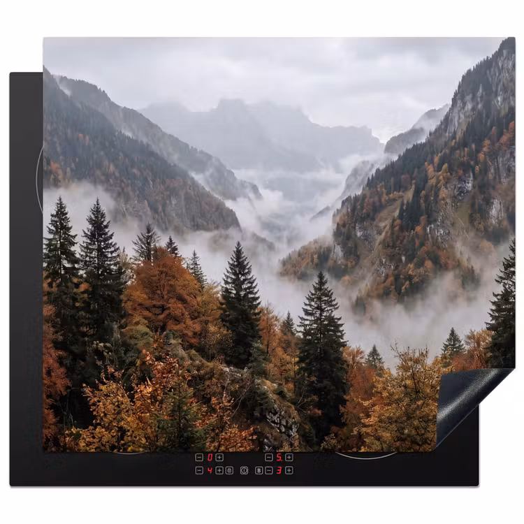Induction hob cover - Mountains - Valley - Fog - Autumn - Nature — 1