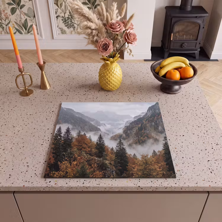 Induction hob cover - Mountains - Valley - Fog - Autumn - Nature — 3