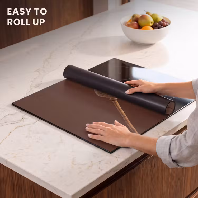 Induction hob cover - Poppy bulb - Dry flower - Brown - Minimalist — 6