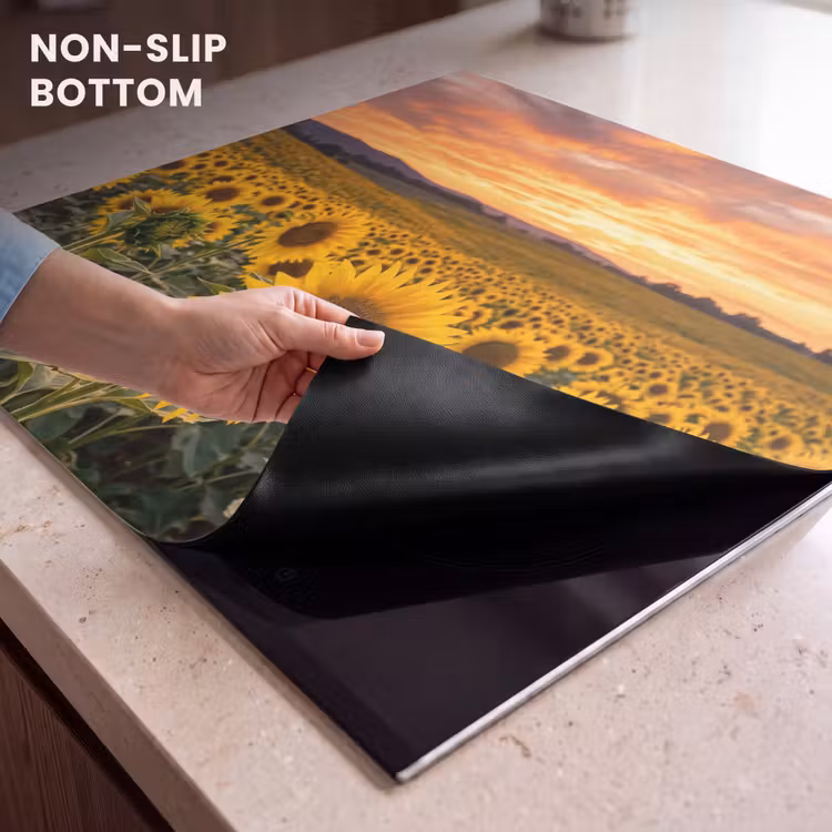 Induction hob cover - Sunflowers - Hill Landscape - Yellow — 5