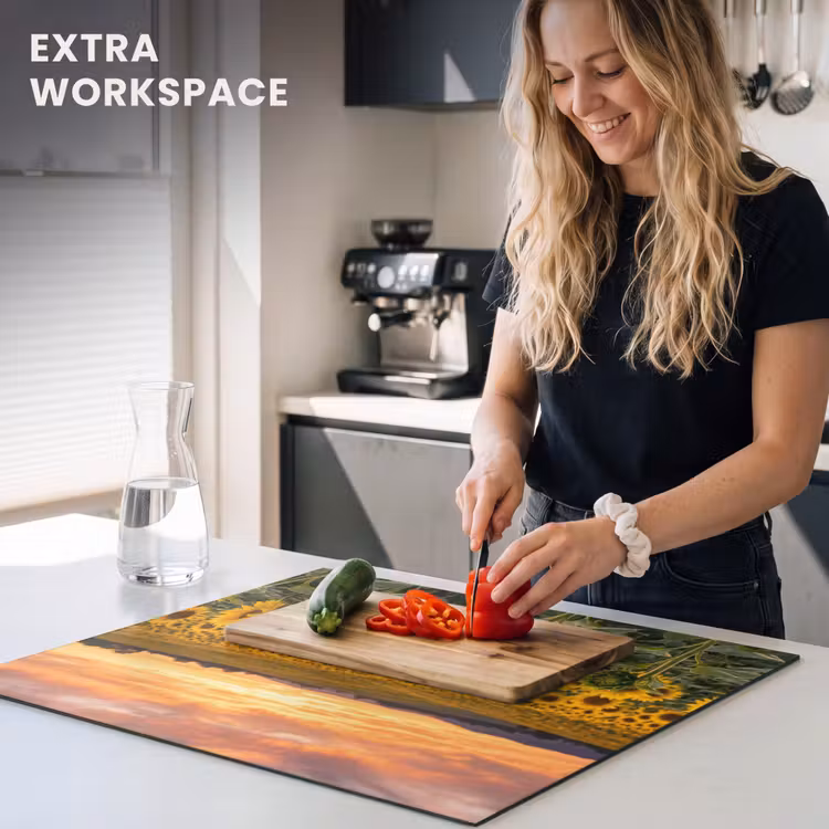 Induction hob cover - Sunflowers - Hill Landscape - Yellow — 7