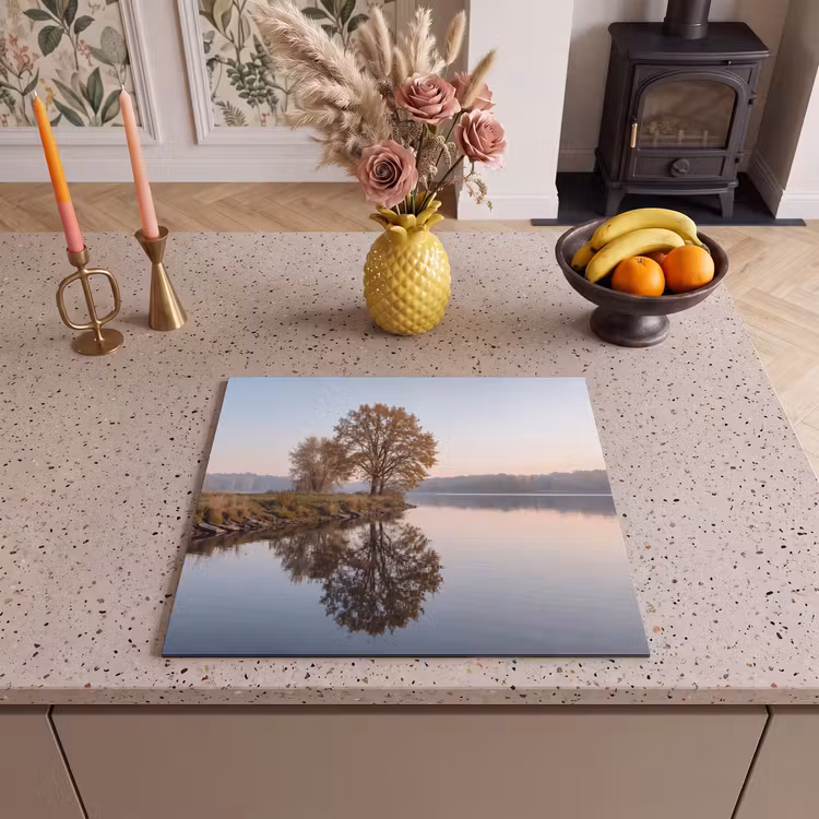 Induction hob cover - Trees - Reflection - Water - Sunrise - Serene — 3