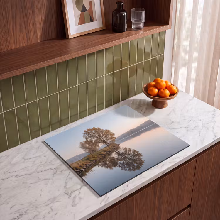 Induction hob cover - Trees - Reflection - Water - Sunrise - Serene — 4